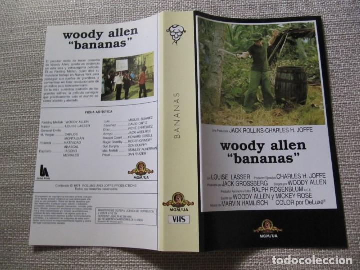 Cine: PORTADA CARATULA VHS BANANAS WOODY ALLEN NATY ABASCAL LOUISE LASSER.