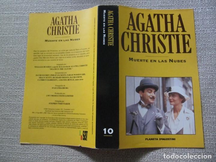 Cine: PORTADA CARATULA VHS MUERTE EN LAS NUBES AGATHA CHRISTIE DAVID SUCHET HERCULES POIROT.