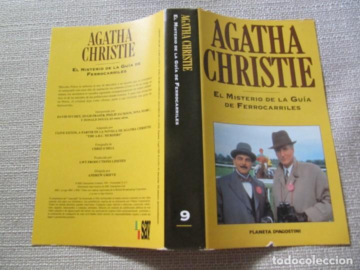 Cine: PORTADA CARATULA VHS EL MISTERIO DE LA GUIA DE FERROCARRILES AGATHA CHRISTIE HERCULES POIROT.