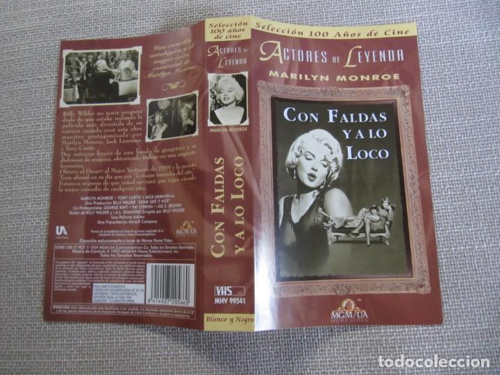 Cine: PORTADA CARATULA VHS CON FALDAS Y A LO LOCO MARILYN MONROE TONY CURTIS JACK LEMMON.