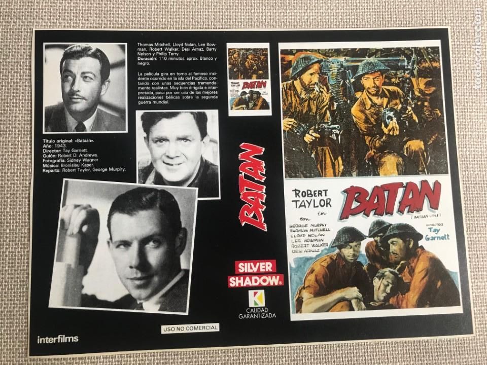 Cine: PORTADA CARATULA VHS REVISTA INTERFILMS BATAN ROBERT TAYLOR.