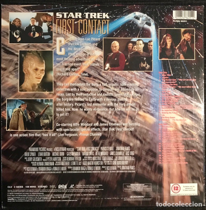 Cine: LASERDISC STAR TREK FIRST CONTACT VERSION ORIGINAL VO LD - Foto 2