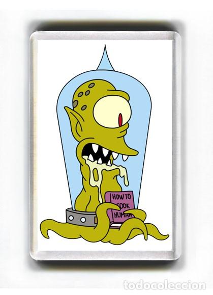 Cine: IMAN ACRILICO NEVERA - DIBUJOS ANIMADOS LOS SIMPSON THE SIMPSONS EXTRATERRESTRE COMO COCINAR HUMANOS