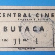 Cine: ENTRADA DE CINE. CENTRAL CINEMA.
