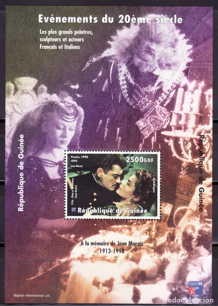 Cine: SELLOS TEMA CINE. GUINEA REPUBLICA JEAN MARAIS 1998 HB 157