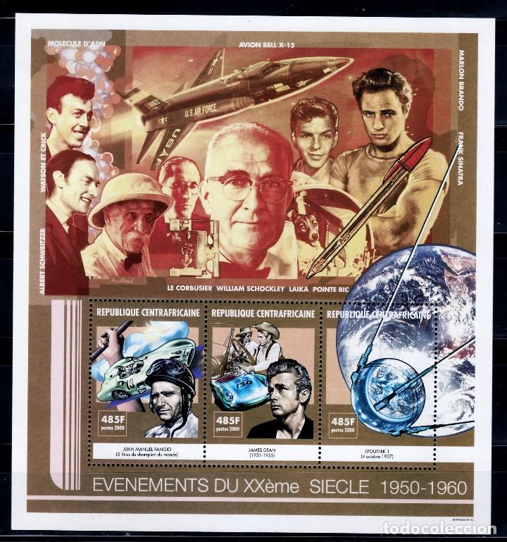 Cine: TEMA CINE. CENTROAFRICA 2000 1674/76 3v.MH. JAMES DEAN/MARLON BRANDON