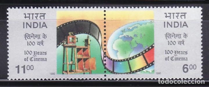 Cine: SELLOS TEMA CINE. INDIA 1995 1266/67 CENTENARIO CINE 2v.