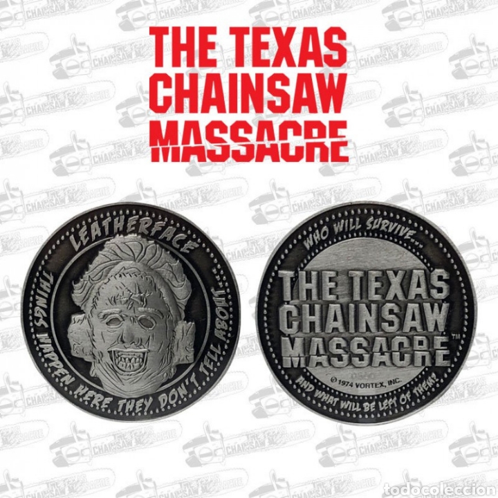 Cine: Moneda Coleccionable La Matanza de Texas Leatherface Edici&oacute;n Limitada y Numerada - Foto 2