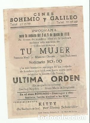 Cine: PROGRAMA CINE ULTIMA ORDEN - Foto 2