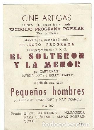 Cine: PROGRAMA CINE EL SOLTERON Y LA MENOR - Foto 2