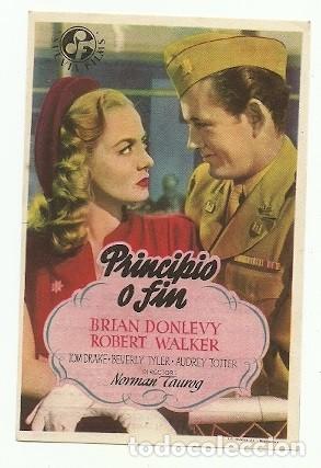 Cine: PROGRAMA CINE PRINCIPIO O FIN BRIAN DONLEVY ROBERT WALKER - Foto 1