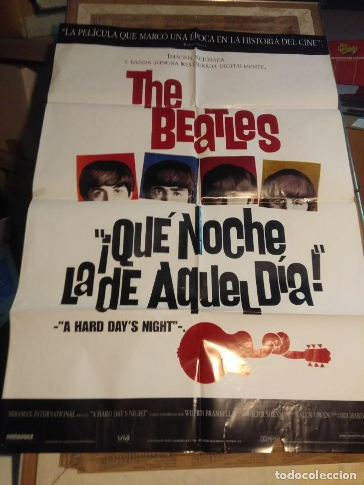 Cine: POSTER CINE : &iexcl; QUE NOCHE LA DE AQUEL DIA ! ( THE BEATLES )
