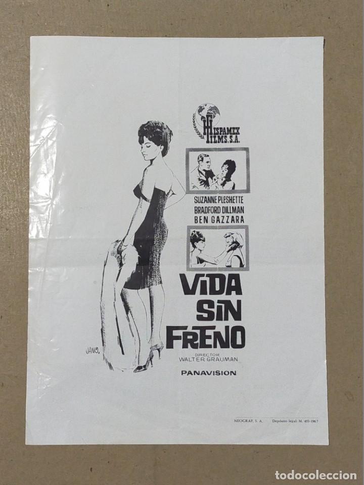 Cine: CHICHE PARA PRENSA: VIDA SIN FRENO. SUZANNE PLESHETTE, BRADFORD DILLMAN - 27X20 CM