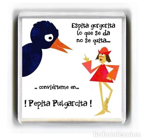 Cine: IMAN ACRILICO NEVERA - DIBUJOS ANIMADOS - PEPITA PULGARCITA BARRIO SESAMO