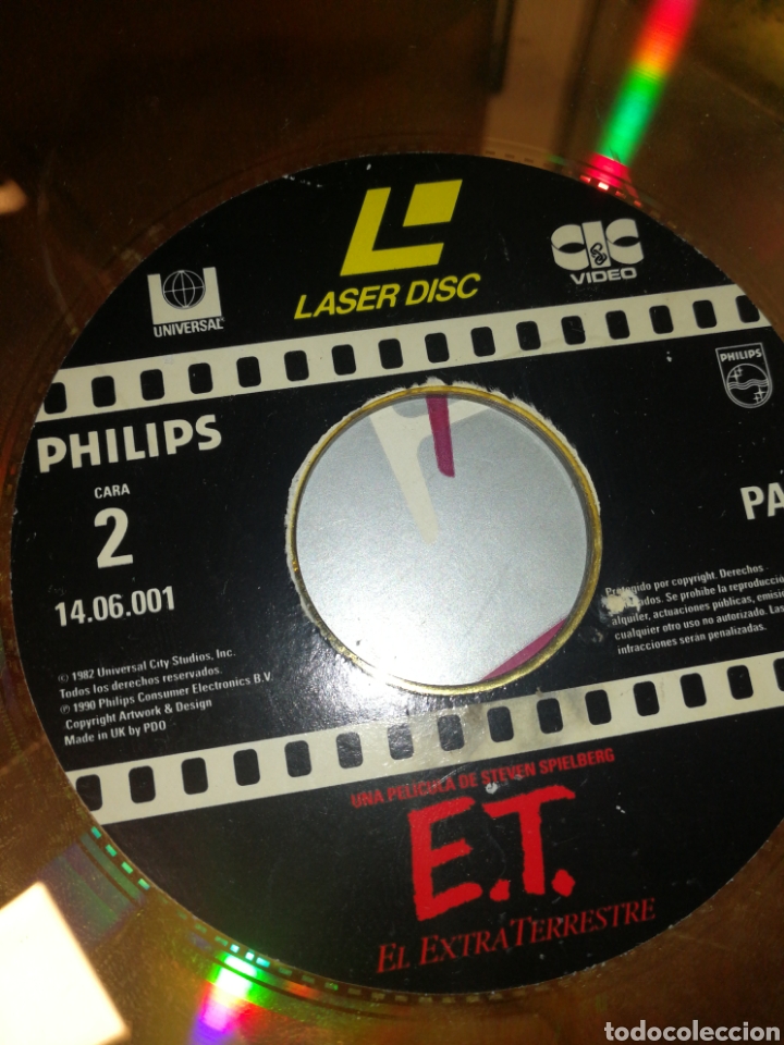 Cine: LASER DISC E.T, ( 1990), 30 CM DI&Aacute;METRO. - Foto 3