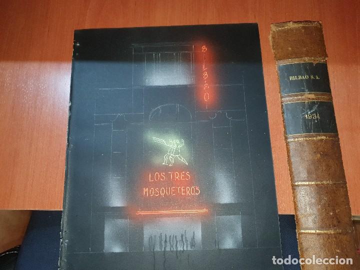 Cine: Dibujo de la fachada del cinema bilbao de madrid, los tres mosqueteros en cartel, de 1934
