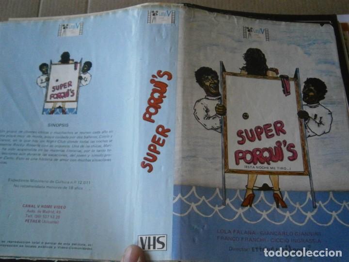 Kino: super porqui ,s &iexcl;&iexcl; caratula original de video club.solo caratula&iexcl;&iexcl;