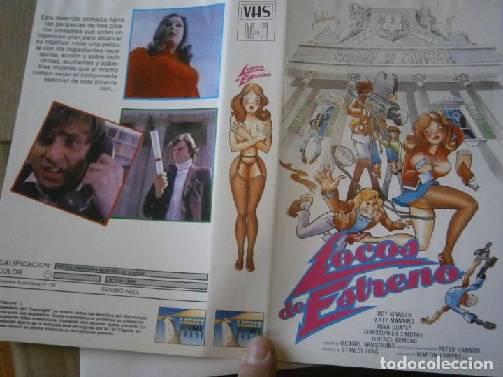 Kino: &iexcl;&iexcl; locos de estreno,&iexcl; caratula original de video club.solo caratula&iexcl;&iexcl;