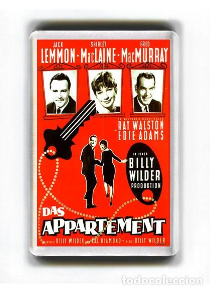 Cine: IMAN ACRILICO NEVERA - CINE EL APARTAMENTO JACK LEMMON, SHIRLEY MACLAINE, FRED MACMURRAY