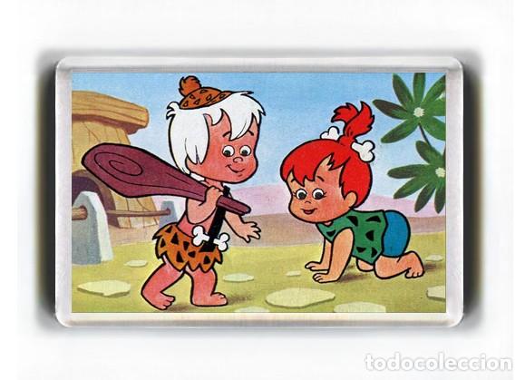 Cine: IMAN ACRILICO NEVERA - DIBUJOS ANIMADOS LOS PICAPIEDRA BAM-BAM Y PEBBLES