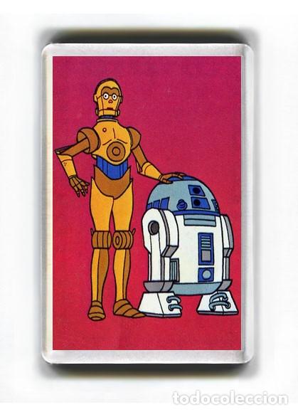Cine: IMAN ACRILICO NEVERA - DIBUJOS STAR WARS: DROIDS C3-PO Y R2-D2