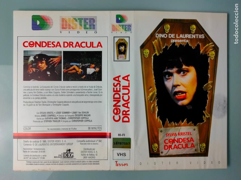Cine: CARATULA ORIGINAL - CONDESA DRACULA *PEDIDO MINIMO 5 EUROS*