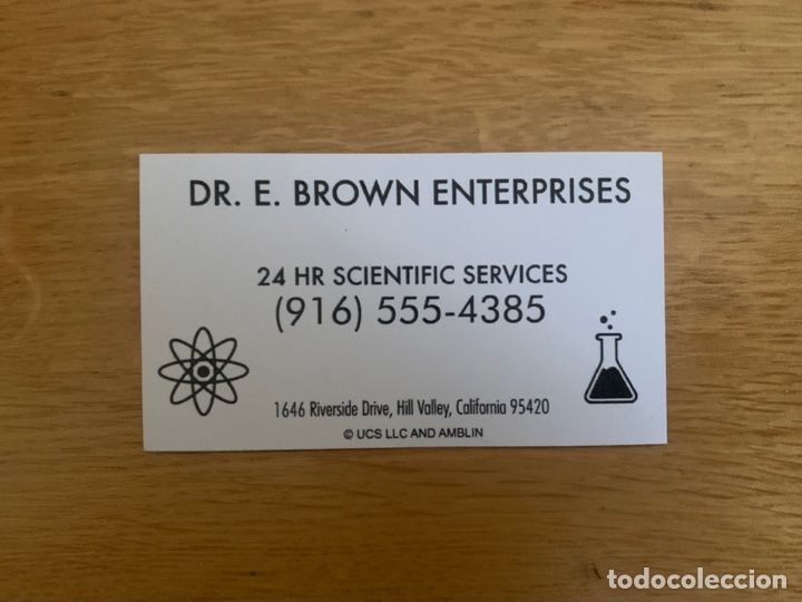 Cine: Tarjeta de visita de Doc Emmett Brown // Regreso al futuro