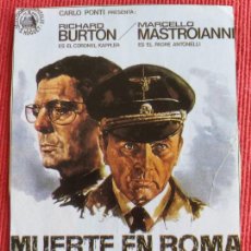 Cine: RECORTE DE REVISTA. MUERTE EN ROMA. MARCELLO MASTROIANI, RICHARD BURTON. Lote 261798635