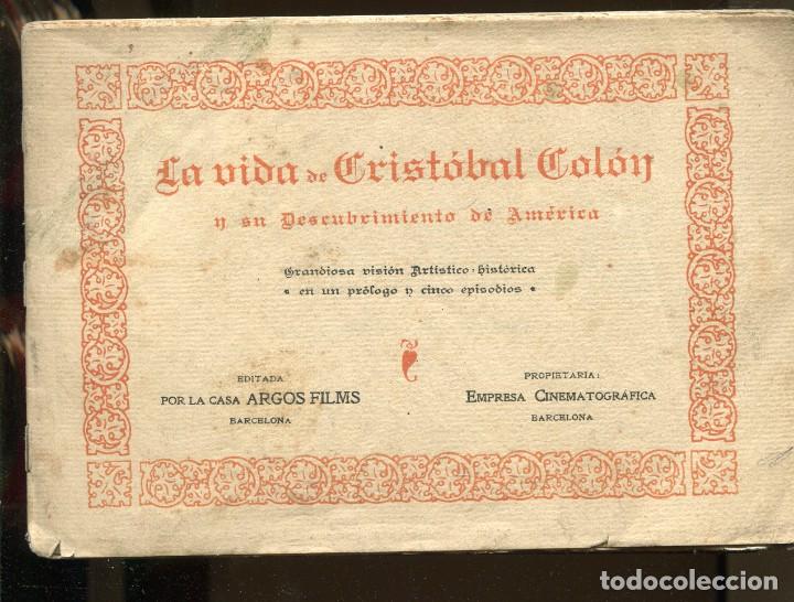 Cine: La vida de Cristobal Colon y su descubrimiento de America. Argos films 1916 pressbook fotos