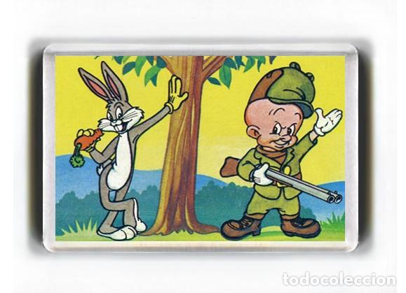 Cine: IMAN ACRILICO NEVERA - DIBUJOS ANIMADOS - BUGS BUNNY Y ELMER
