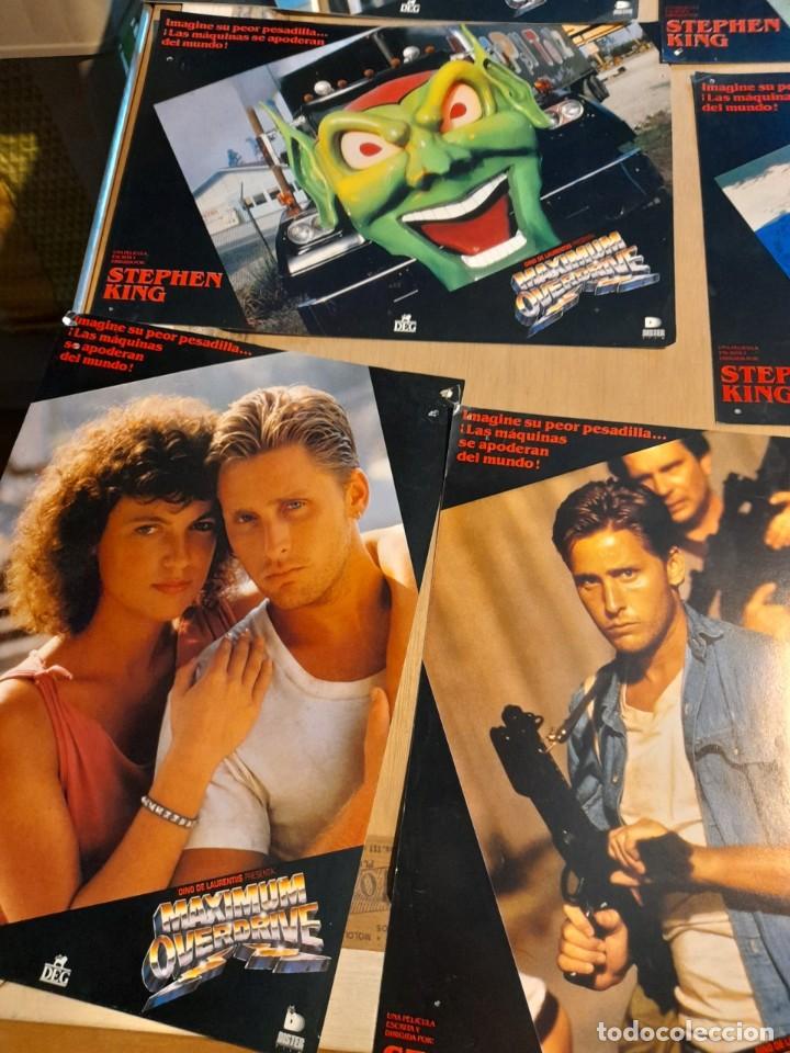 Cine: LOTE 8 CARTELES DE CINE : MAXIMUM OVERDRIVE ( STEPHEN KING )