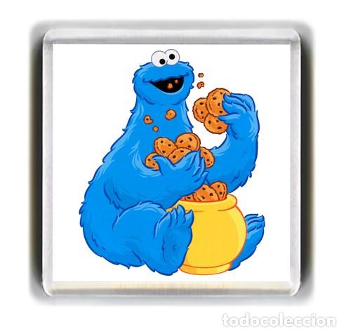 Cine: IMAN ACRILICO NEVERA - DIBUJOS BARRIO SESAMO TRIKI EL MONSTRUO DE LAS GALLETAS