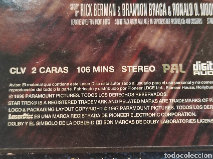 Cine: START TREK. LASER DISC. - Foto 3