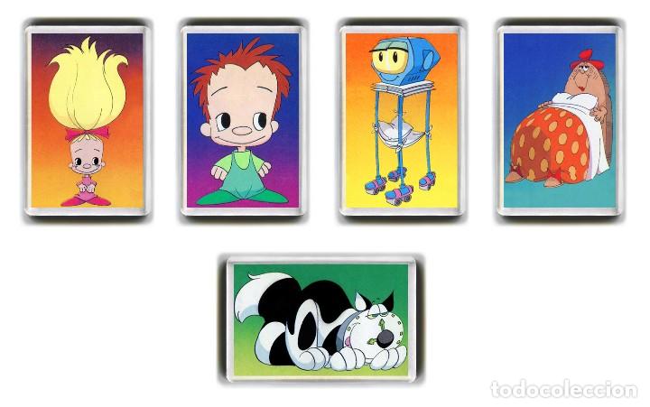 Cine: LOTE 5 IMANES ACRILICOS NEVERA - DIBUJOS ANIMADOS - PERSONAJES TELEN, TELIN, TELON