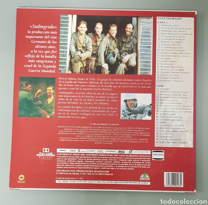 Cine: STALINGRADO LASERDISC LASER DISC - Foto 2