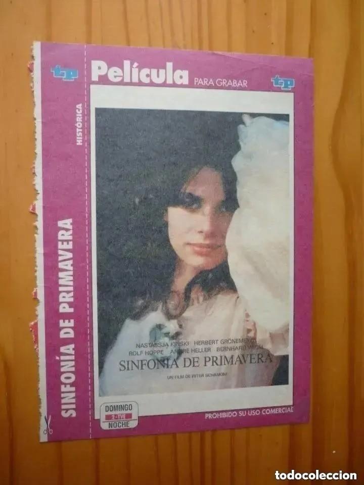 Cine: Car&aacute;tula de pel&iacute;cula en VHS de la revista Teleprograma