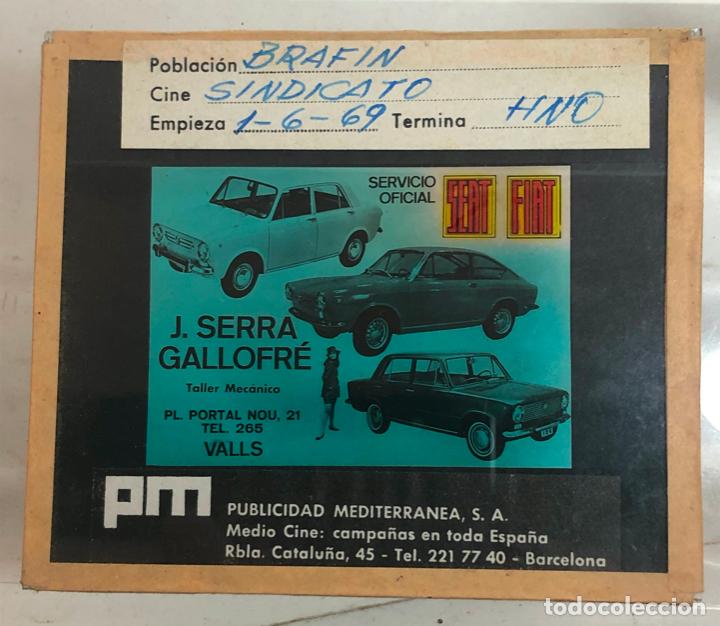Cine: CLICHE PUBLICIDAD CINE - CELULOIDE ENTRE CRISTAL - A&Ntilde;O 1969 - SEAT, FIAT. VALLS