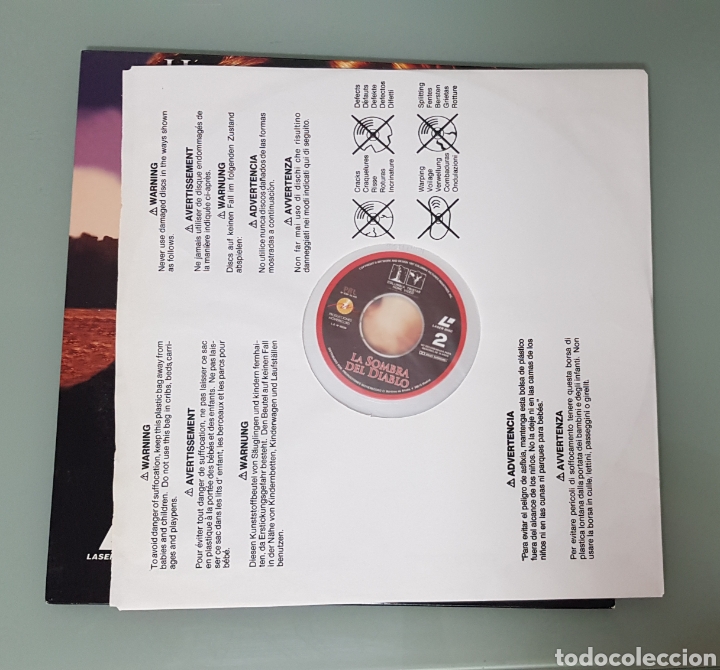 Cine: LA SOMBRA DEL DIABLO LASERDISC LASER DISC - Foto 3