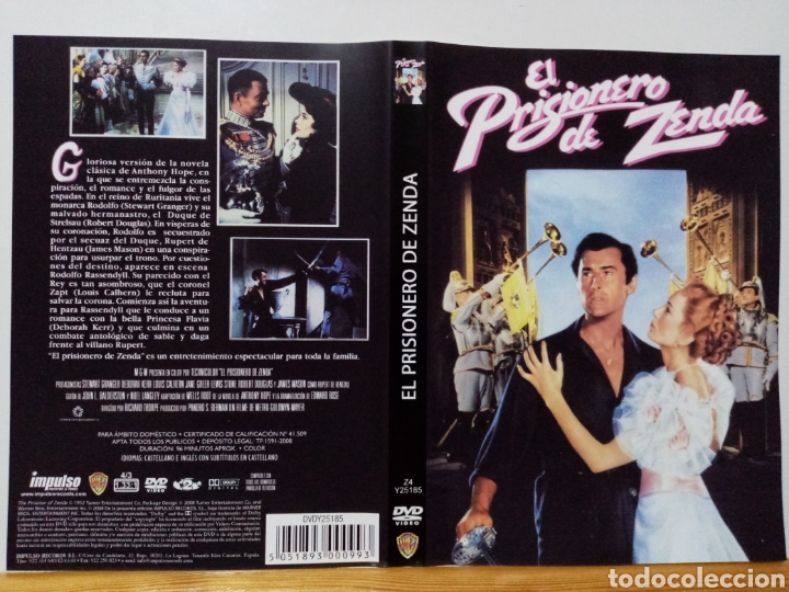 Cine: Solo caratula original DVD - El Prisionero de Zenda