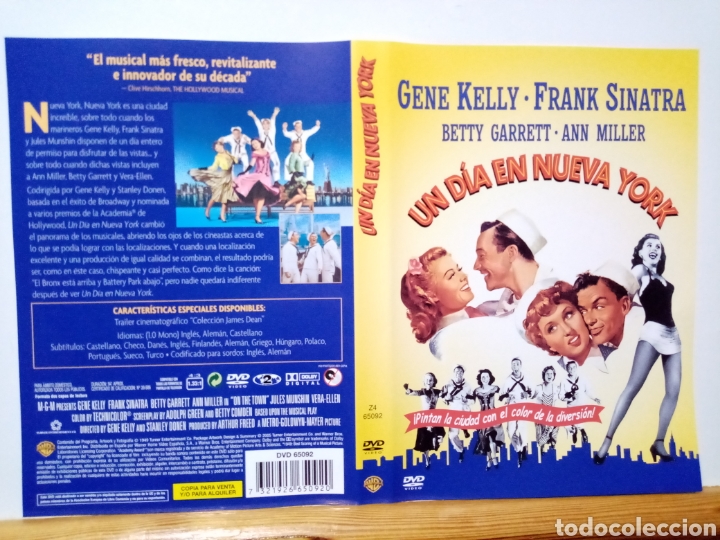 Cine: Solo caratula original DVD - Un d&iacute;a en Nueva York de Gene Kelly