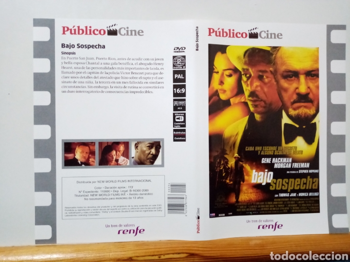 Cine: Solo caratula original DVD - Bajo Sospecha