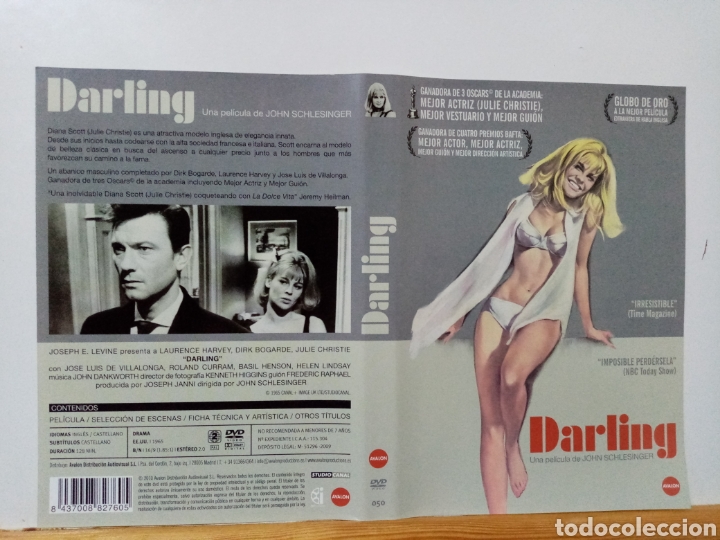 Cine: Solo caratula original DVD - Darling