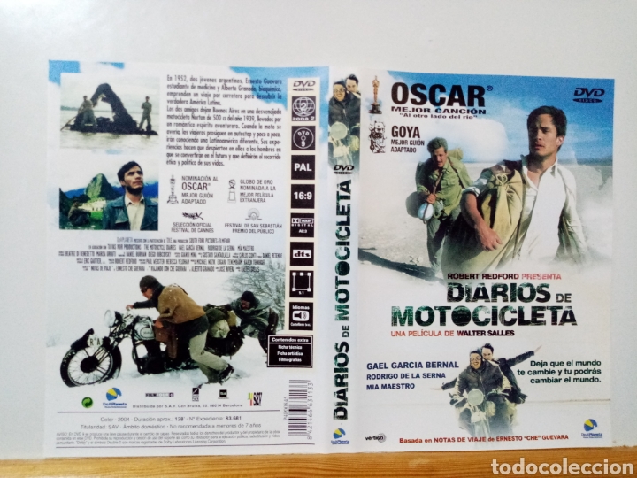 Cine: Solo caratula original DVD - Diarios de Motocicleta