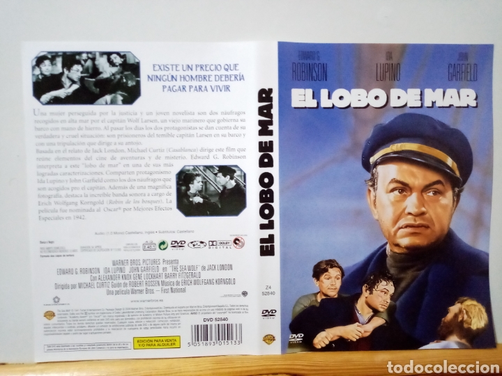 Cine: Solo caratula original DVD - El Lobo de Mar