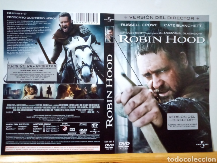 Cine: Solo caratula original DVD - Robin Hood
