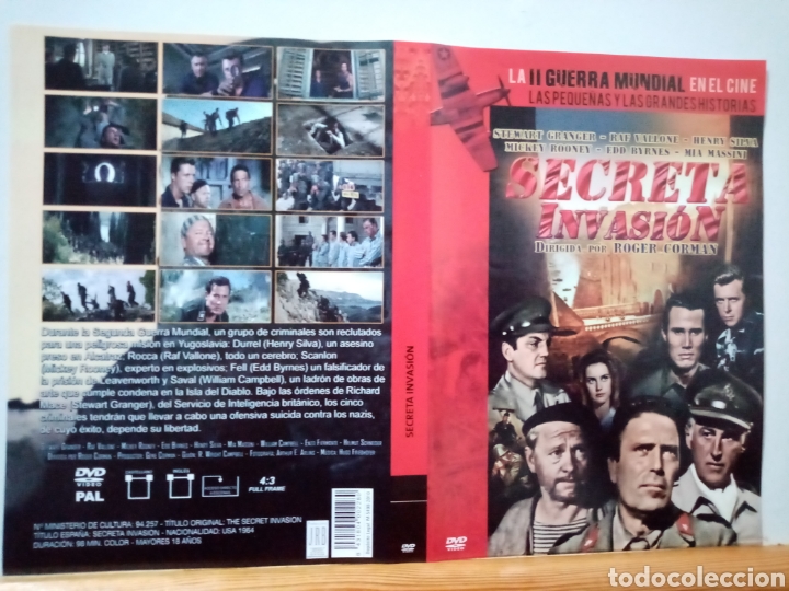 Cine: Solo caratula original DVD - Secreta Invasi&oacute;n