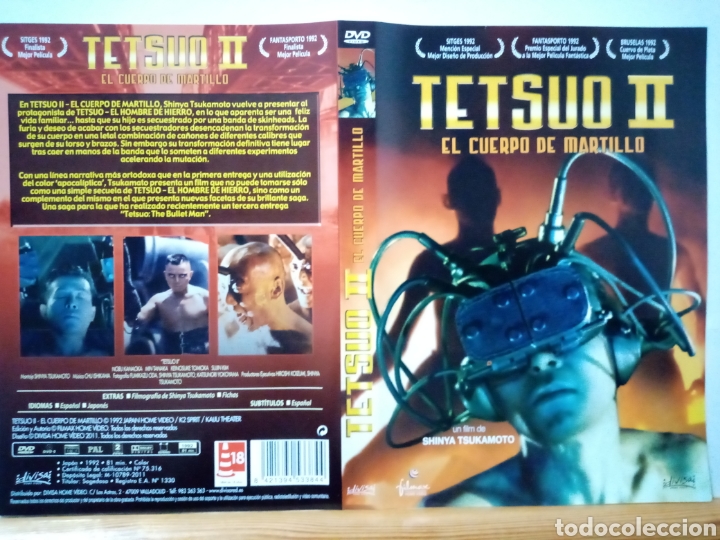 Cine: Solo caratula original DVD - Tetsuo II El Cuerpo de Martillo