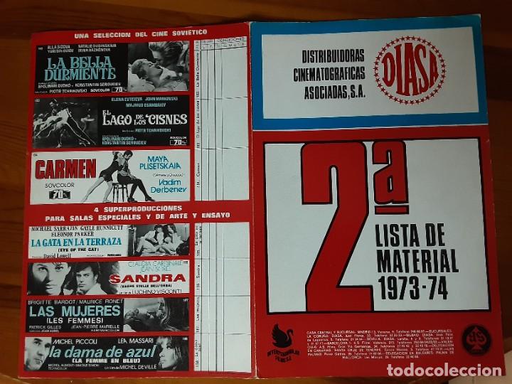 Cine: DIASA 2&ordf; lista de material 1973-74 - Foto 1