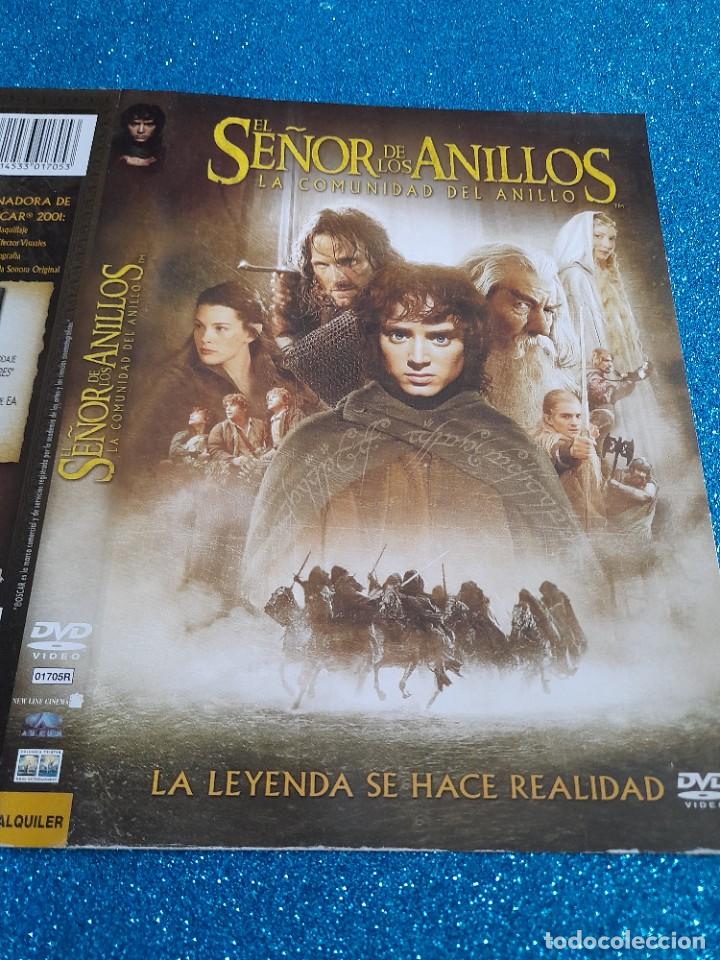 Cine: Car&aacute;tula Original DVD - S&oacute;lo Car&aacute;tula - El Se&ntilde;or de los Anillos - Sa Comunidad del Anillo - La Leyen