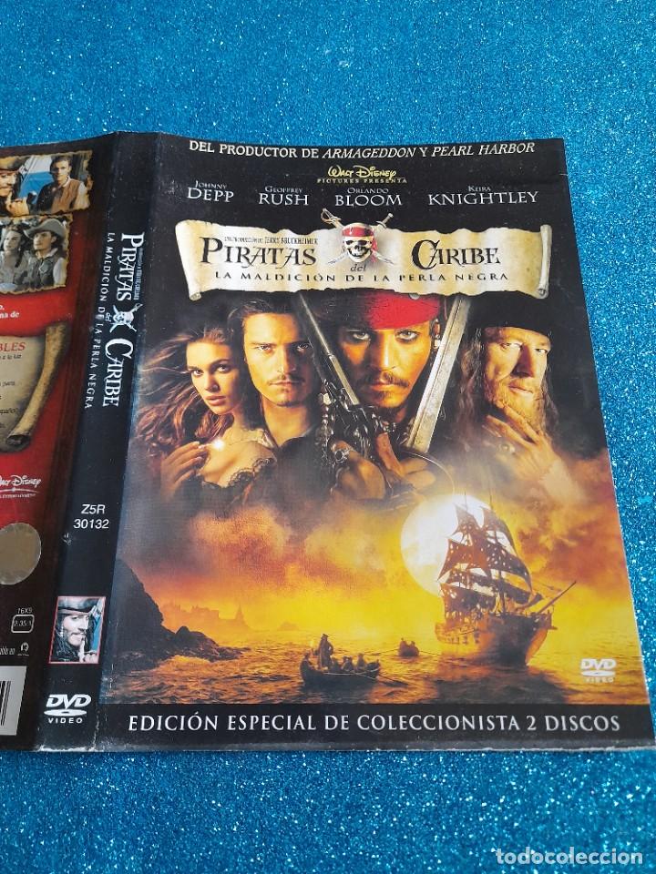 Cine: Car&aacute;tula Original DVD - S&oacute;lo Car&aacute;tula - Piratas del Caribe - La maldici&oacute;n de la perla negra